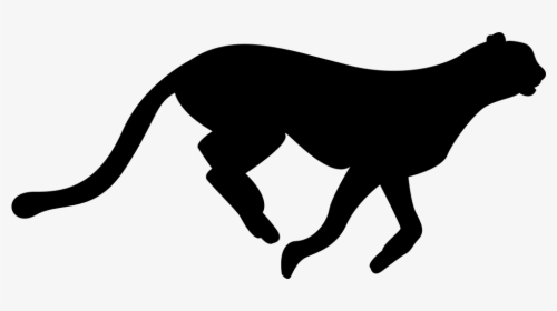 Cheetah Feline Silhouette - Cheetah Silhouette Png, Transparent Png, Transparent PNG