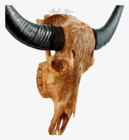 Carved Buffalo Skull - Bull, HD Png Download, Transparent PNG