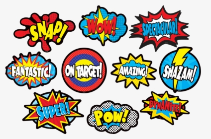 Clingy Thingies Superhero Sayings Accents - Superhero Sayings Accents, HD Png Download, Transparent PNG