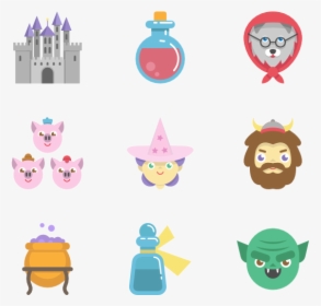 Fairy Tales Elements - Fairy Tale Icons, HD Png Download, Transparent PNG