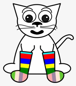 Pencil Clipart Face - Crazy Socks Clip Art Black And White, HD Png Download, Transparent PNG