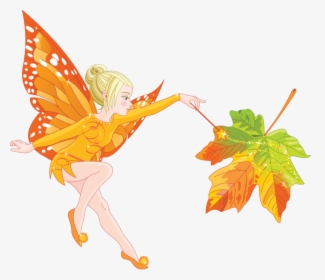 Cartoon Autumn Fairy, HD Png Download, Transparent PNG