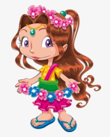 Фотки Birthday Cartoon, Spring Girl, Vector Design, - Cartoon Spring Girl, HD Png Download, Transparent PNG