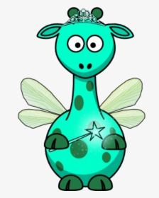 Giraffe As A Fairy - Cartoon Giraffe, HD Png Download, Transparent PNG
