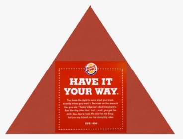 Pyramid Bis - - Burger King Have It Your, HD Png Download, Transparent PNG