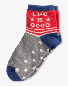 Kids Life Is Good Stars & Stripes Quarter Socks - Sock, HD Png Download, Transparent PNG