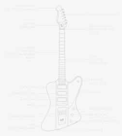 Clip Art Volt Electrics Reverse Blueprint - Electric Guitar, HD Png Download, Transparent PNG