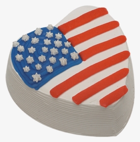 Heart Shaped Flag Ice Cream Cake - Heart Shaped Flag Cake, HD Png Download, Transparent PNG