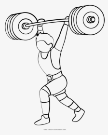 Weightlifting Coloring Page - Weight Lifting Coloring Page, HD Png Download, Transparent PNG