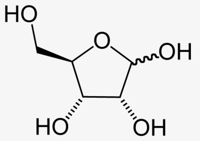 Ribofuranose 2d Skeletal - Chemical Structure Of Lemon Juice, HD Png Download, Transparent PNG