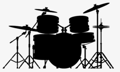 Transparent Drums Png - Drums Black And White, Png Download, Transparent PNG