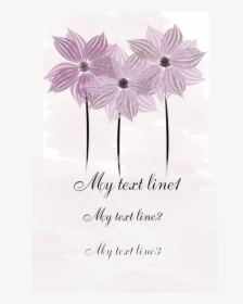 Pretty Pink Lilac Watercolor Flowers Greeting Card - Marguerite Daisy, HD Png Download, Transparent PNG