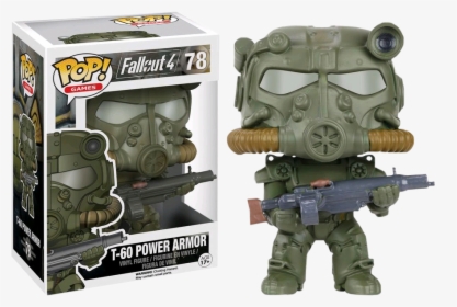 Army Green T-60 Power Armor Pop Vinyl Figure - Fallout 4 Funko Pop, HD Png Download, Transparent PNG