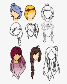 Female Hair Drawing Base, HD Png Download, Transparent PNG