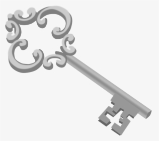 Decorated, Key, Lock, Metal, Silver - Silver Key Transparent Background, HD Png Download, Transparent PNG