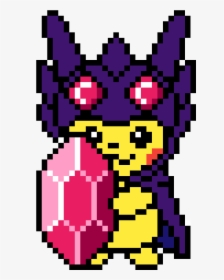 Pikachu Wearing Mega Sableye Hoodie - Pikachu Sableye Pixel, HD Png Download, Transparent PNG