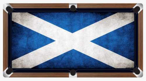Scottish Flag Custom Made Printed Pool Snooker Billiard - Printed Pool Table Cloth, HD Png Download, Transparent PNG