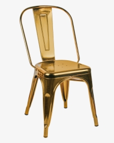 Gold Cafe Chair - Chair, HD Png Download, Transparent PNG