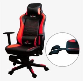 Silla Gaming Fury Yar 950 Roja Con Reposapies - Office Chair, HD Png Download, Transparent PNG