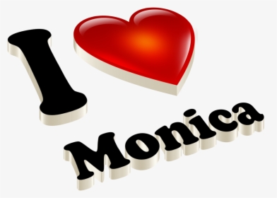 Monica Heart Name Transparent Png - Monica Name, Png Download, Transparent PNG