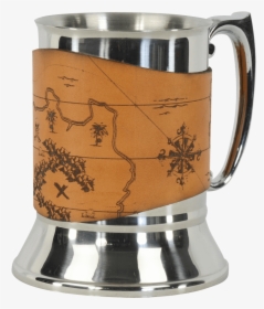 Pirate Map Tankard With Leather Wrap - Tankard, HD Png Download, Transparent PNG