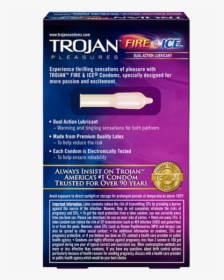 Trojan Fire & Ice Lubricated Condoms 3 Counts, HD Png Download, Transparent PNG