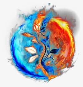 #fire #ice #combat76 - Transparent Fire And Ice Png, Png Download, Transparent PNG