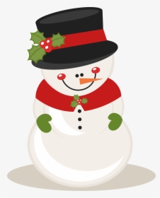 Holly Clipart Svg - Cute Christmas Snowman Clip Art, HD Png Download, Transparent PNG