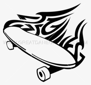 Download Skateboard Tribal Clipart Vinyl Cutter T-shirt - Skateboard Tribal Png, Transparent Png, Transparent PNG