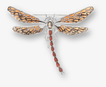 Nicole Barr Designs Sterling Silver Dragonfly Brooch-orange - Silver, HD Png Download, Transparent PNG