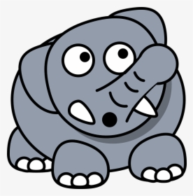 Elephant, Cartoon, Worried, Gray, Mammal, Trunk - Clip Arts Of Animals, HD Png Download, Transparent PNG