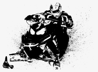 Transparent Snowmobile Clipart Black And White - Illustration, HD Png Download, Transparent PNG
