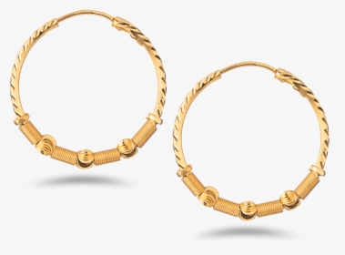 22ct Gold Hoop Earring , Png Download - Bracelet, Transparent Png, Transparent PNG