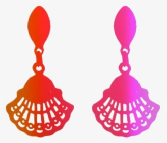 Fan Hoop Earring Png Transparent Images - Earrings, Png Download, Transparent PNG
