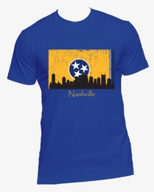 Nashville Skyline Yellow Men S Short Sleeve T-shirt - Texas And Tennessee, HD Png Download, Transparent PNG