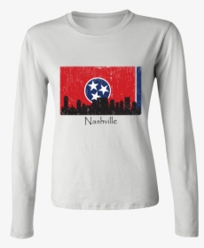 Nashville Skyline Women S Long Sleeve T-shirt - Long-sleeved T-shirt, HD Png Download, Transparent PNG