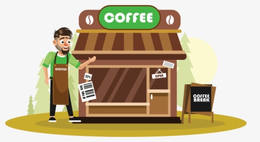 Transparent Opened Book Clipart - Animated Coffee Shop Worker, HD Png Download, Transparent PNG