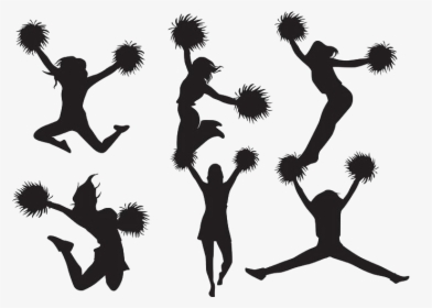 Cheerleading Scalable Vector Graphics Clip Art - Cheerleader Silhouettes, HD Png Download, Transparent PNG
