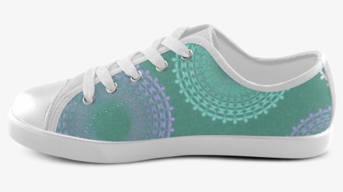 Teal Sea Foam Green Lace Doily Canvas Kid S Shoes - Skate Shoe, HD Png Download, Transparent PNG