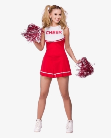 Adult High School Cheerleader Costume Red - Cheerleader Red And White, HD Png Download, Transparent PNG