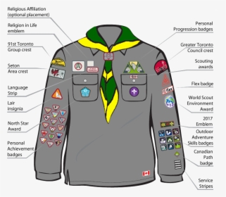 Cub Scout Uniform - Cub Uniform Badge Placement, HD Png Download, Transparent PNG