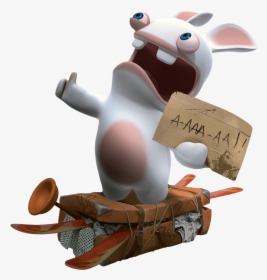 Rabbid Standing On Suitcase - Rabbids Wallpaper Iphone, HD Png Download, Transparent PNG