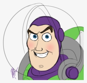 Character 20 - Buzz Lightyear - - Toy Story Buzz Head Drawing, HD Png Download, Transparent PNG