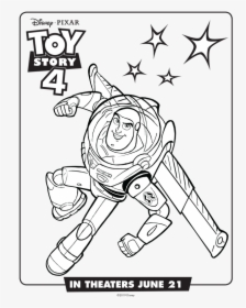 Buzz Lightyear Printable - Toy Story 4 Coloring Pages, HD Png Download, Transparent PNG