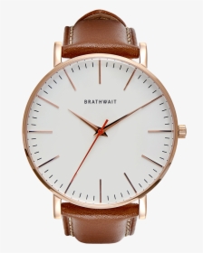 020 Quartz Rosegold Marron Frontal - Fossil Leather Watch Minimalist, HD Png Download, Transparent PNG