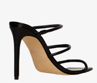 Tri Leather Strap Heel In Colour Meteorite - Basic Pump, HD Png Download, Transparent PNG