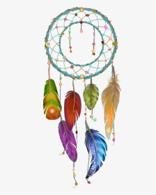 Clip Art Drawing Rainbows Dreamcatcher - Colorful Easy Dream Catcher Drawing, HD Png Download, Transparent PNG