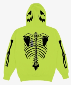 Skelton Heart Safety Green - Hoodie, HD Png Download, Transparent PNG