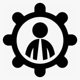 Businessman In A Wheel Symbol - Gears Of War Cog Logo, HD Png Download, Transparent PNG