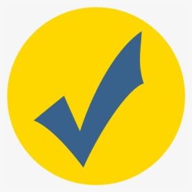 The Commtrex Verified Icon Shown With A Bright Yellow - Yellow And Blue Check Mark, HD Png Download, Transparent PNG